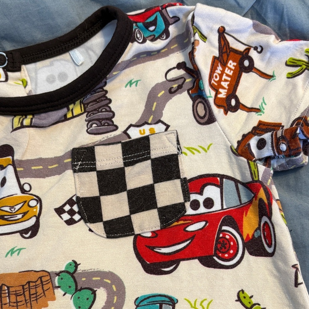Little Sleepies Pixar Cars Radiator Springs Romper 6-12M - Picture 4 of 8